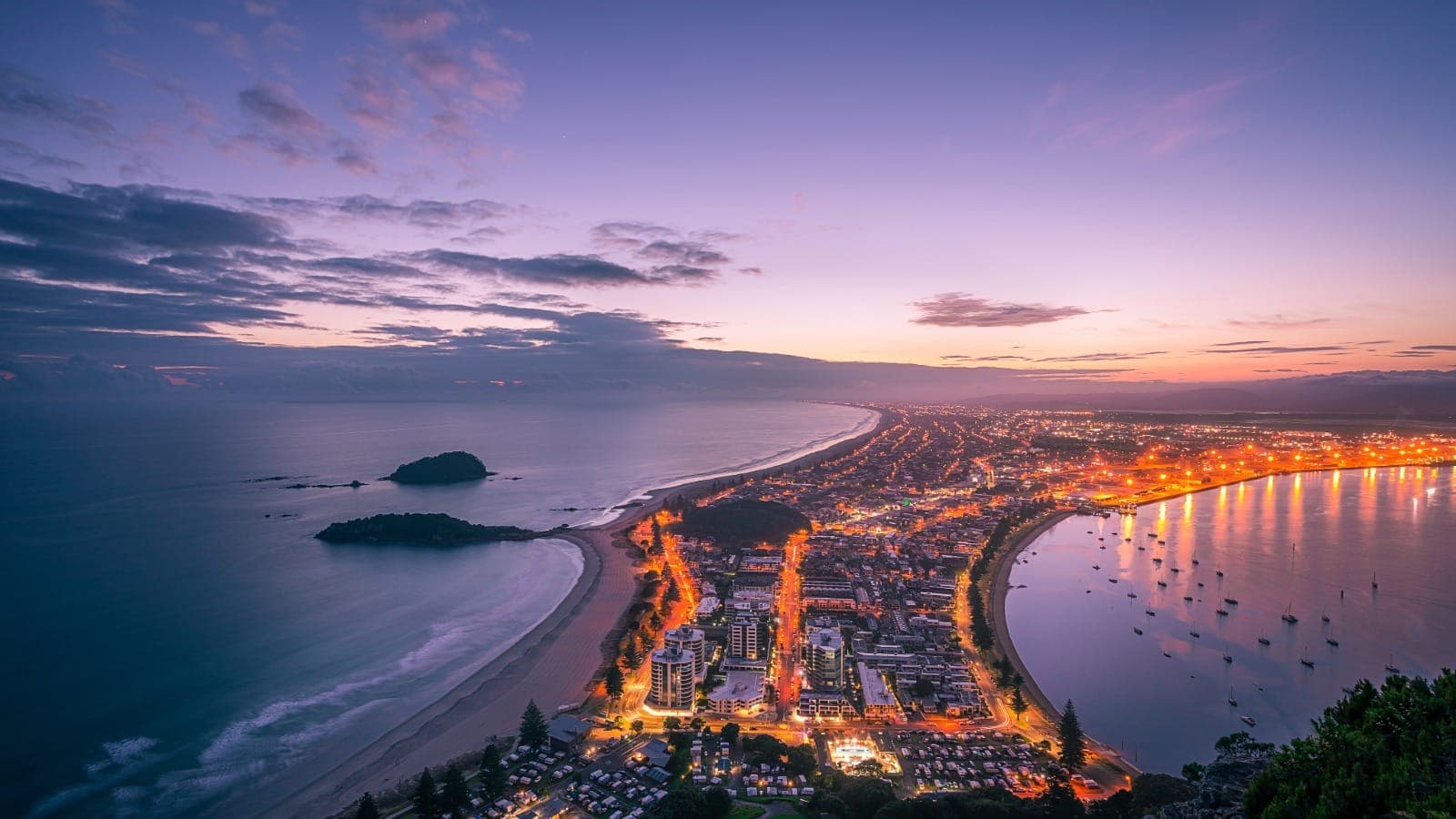 Tauranga cityscape, Bay of Plenty, New Zealand